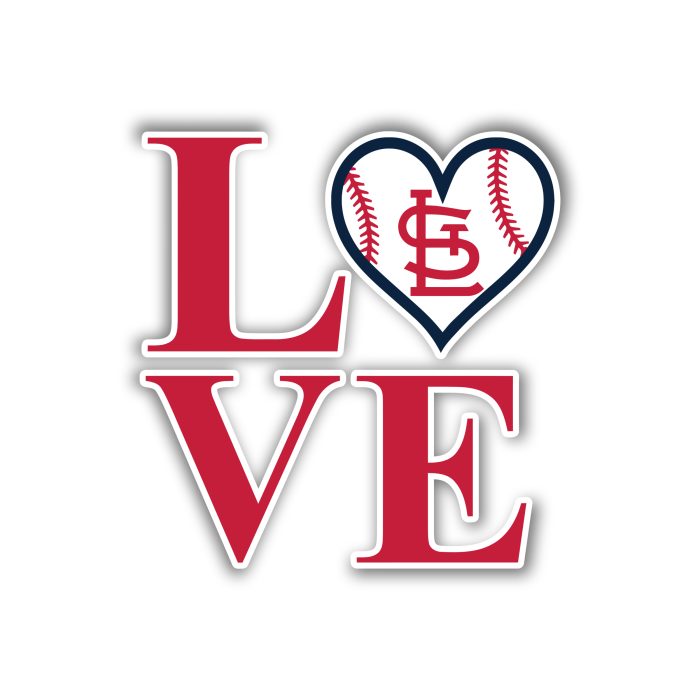 St. Louis Cardinals - Love - Iron On - Custom Size