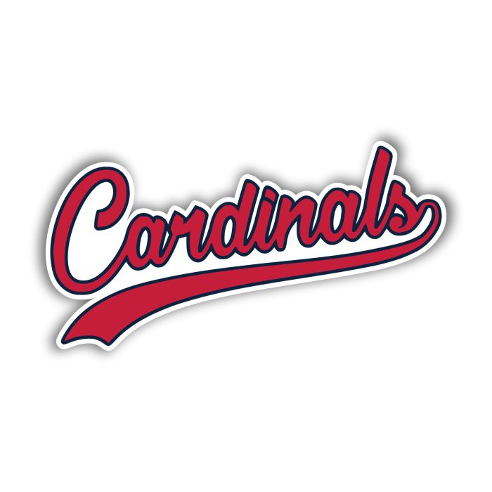 St. Louis Cardinals - Cardinals Cursive - Iron On - Custom Size