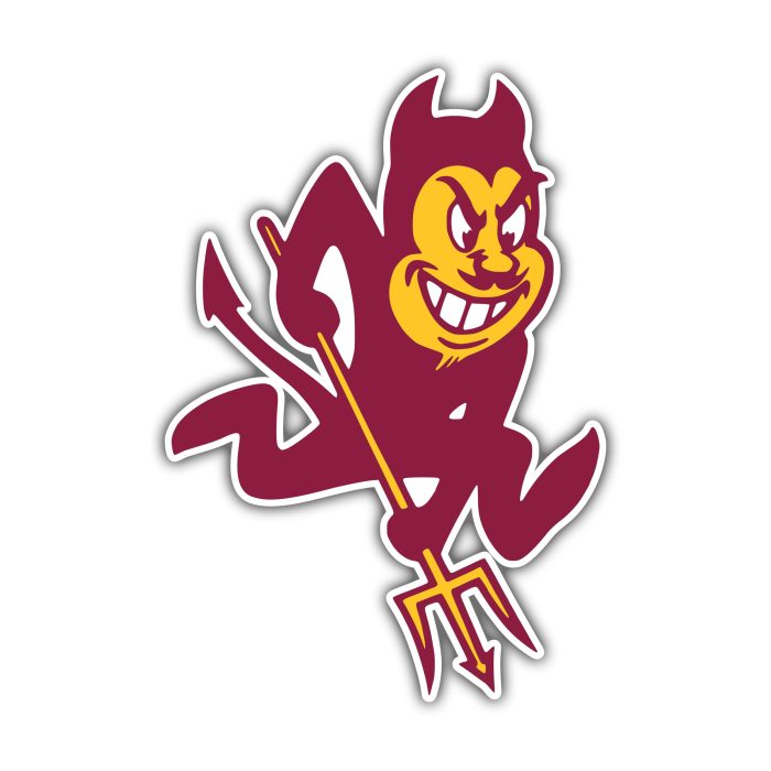 Arizona State Sun Devils - Devil With Pitchfork - Temporary Tattoo