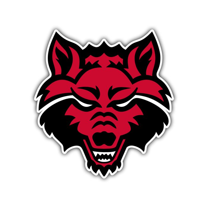 Arkansas State Red Wolves - Head - Temporary Tattoo