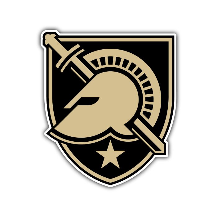 Army Black Knights - Shield With Head - Temporary Tattoo