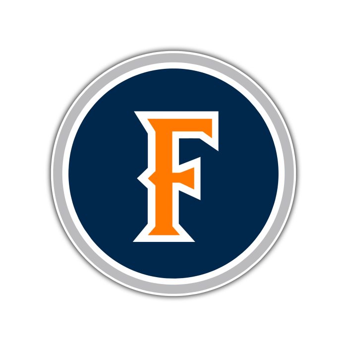 Cal State Fullerton Titans - Blue Circle With F - Temporary Tattoo