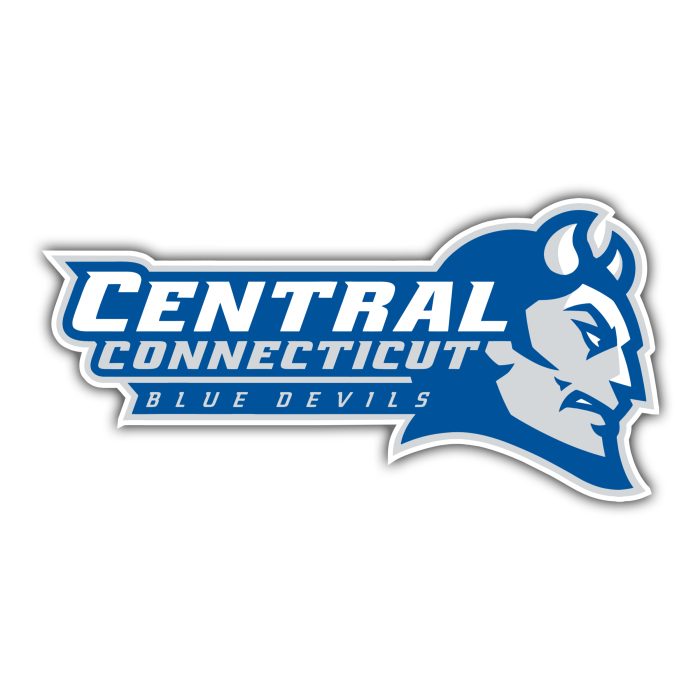 Central Connecticut Blue Devils - Name With Head - Temporary Tattoo