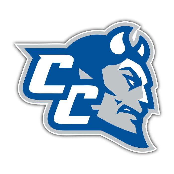 Central Connecticut Blue Devils - CC With Head - Temporary Tattoo