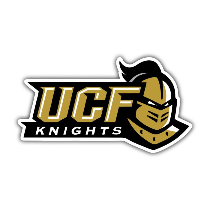 Central Florida Knights - Name With Knight Head - Temporary Tattoo