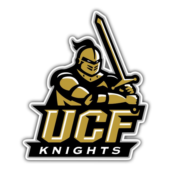 Central Florida Knights - Knight With Name Below - Temporary Tattoo