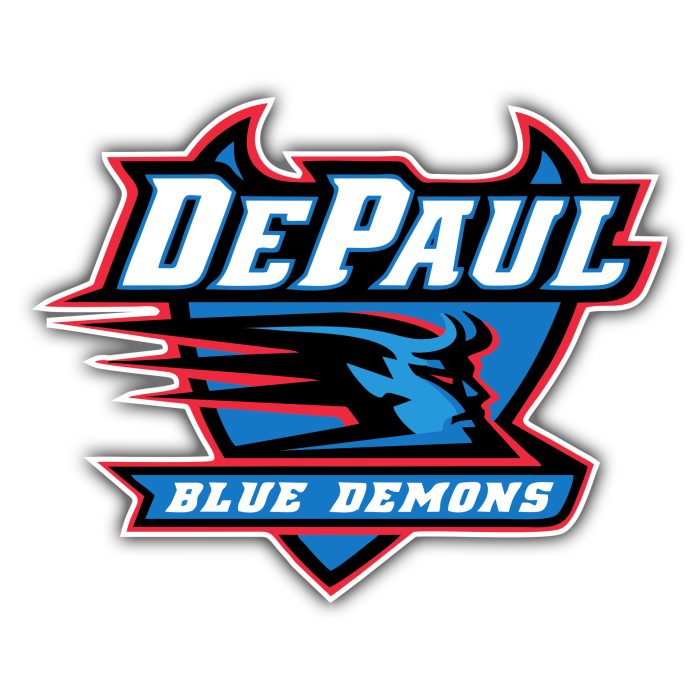 DePaul Blue Demons - Demon With Name - Temporary Tattoo