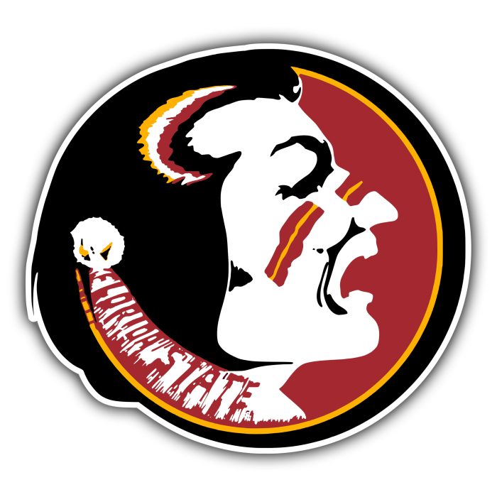 Florida State Seminoles - Guy with Feather Old Logo  - Iron On - Custom Size