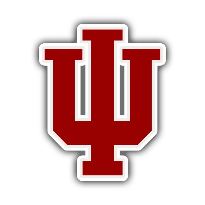 Indiana Hoosiers - Red IU - Iron On - Custom Size