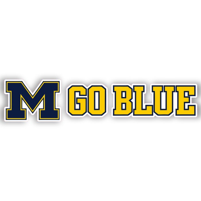 Michigan Wolverines - Go Blue - Iron On - Custom Size