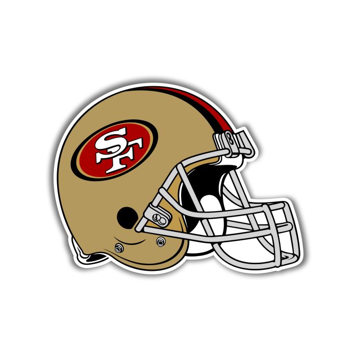 San Francisco 49ers - Helmet - Iron On - Custom Size