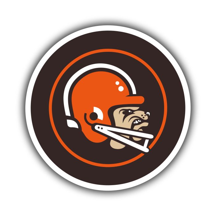 Cleveland Browns - Circle Logo with Head - Iron On - Custom Size