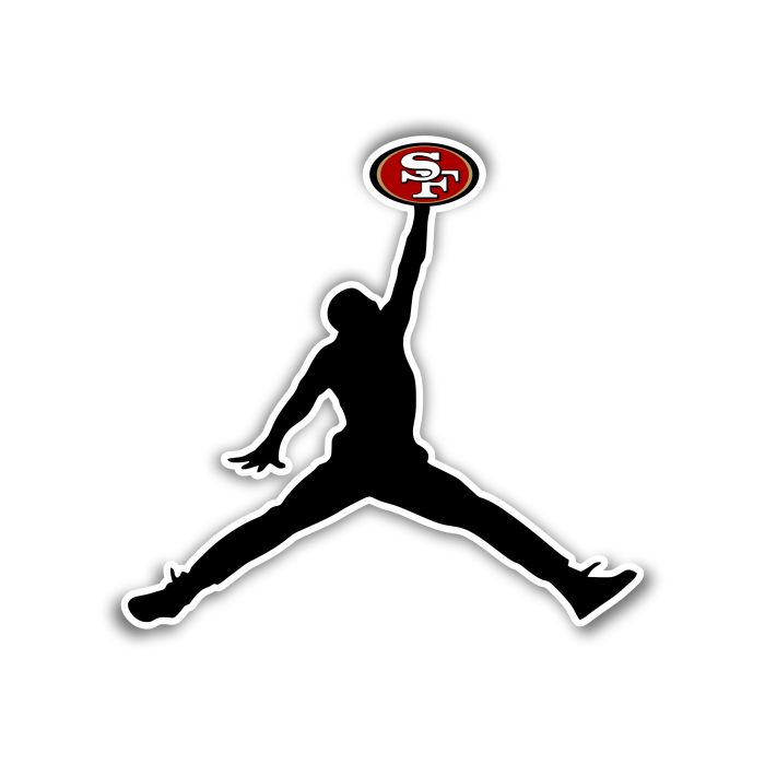 San Francisco 49ers - Jumpman - Iron On - Custom Size