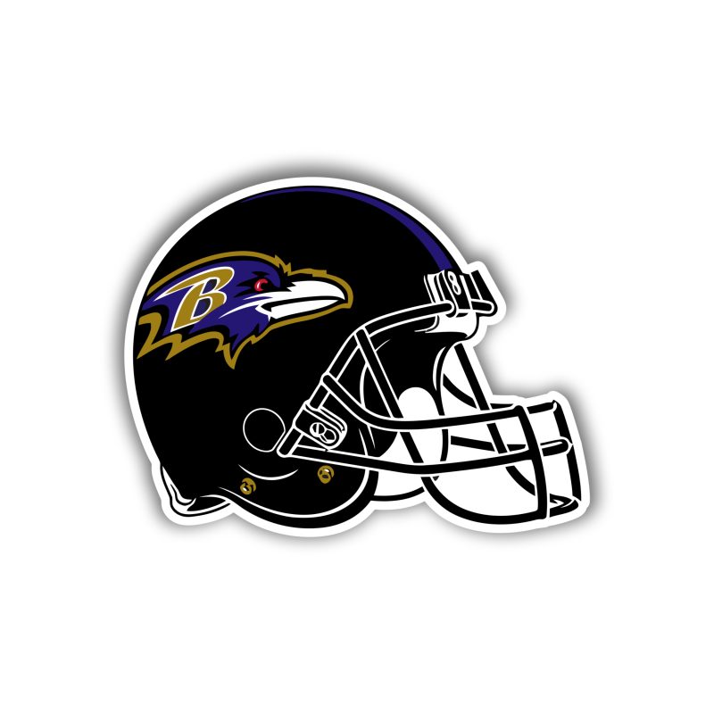 Baltimore Ravens - Helmet - Iron On - Custom Size