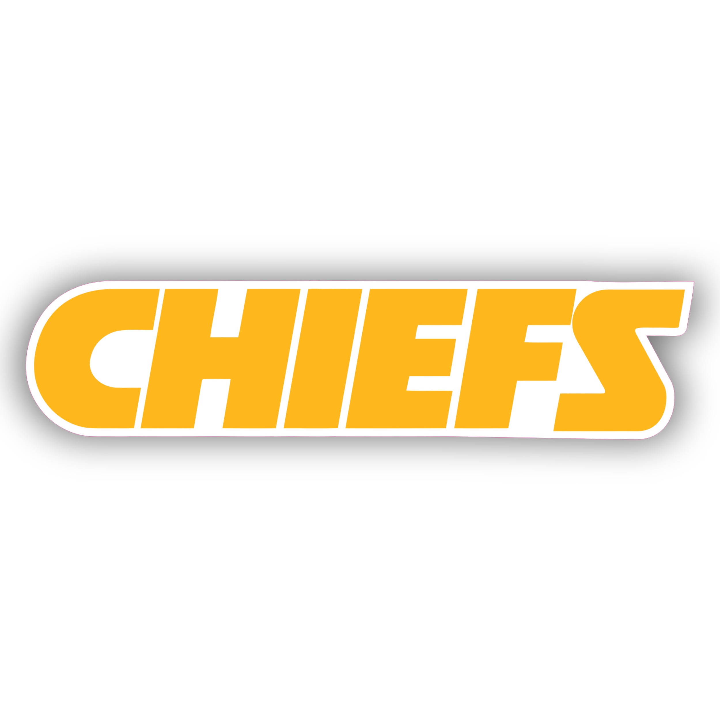 Kansas City Chiefs Yellow Logo - Iron On - Custom Size