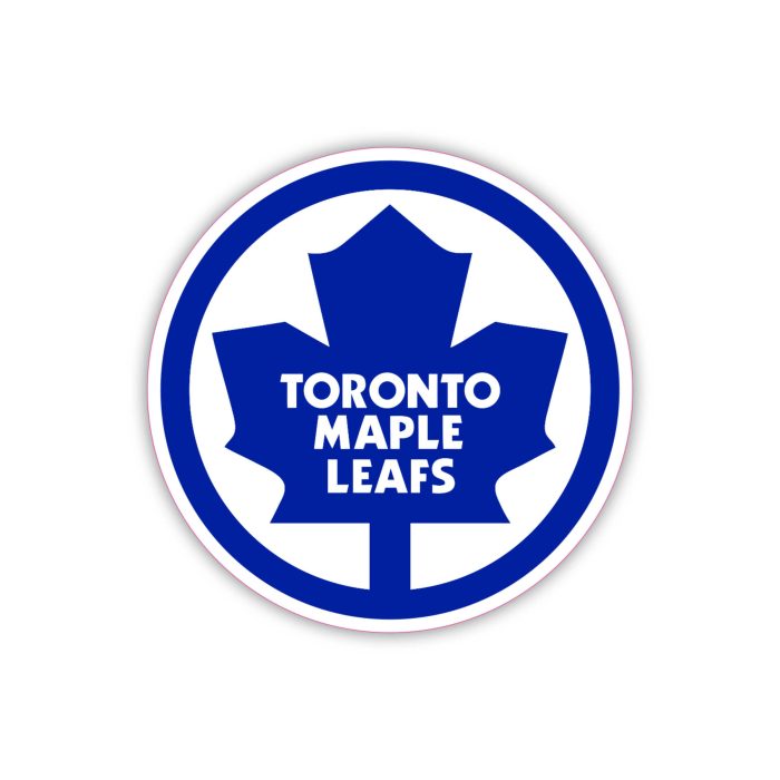 Toronto Maple Leafs - Blue Circle With Leaf - Iron On - Custom Size