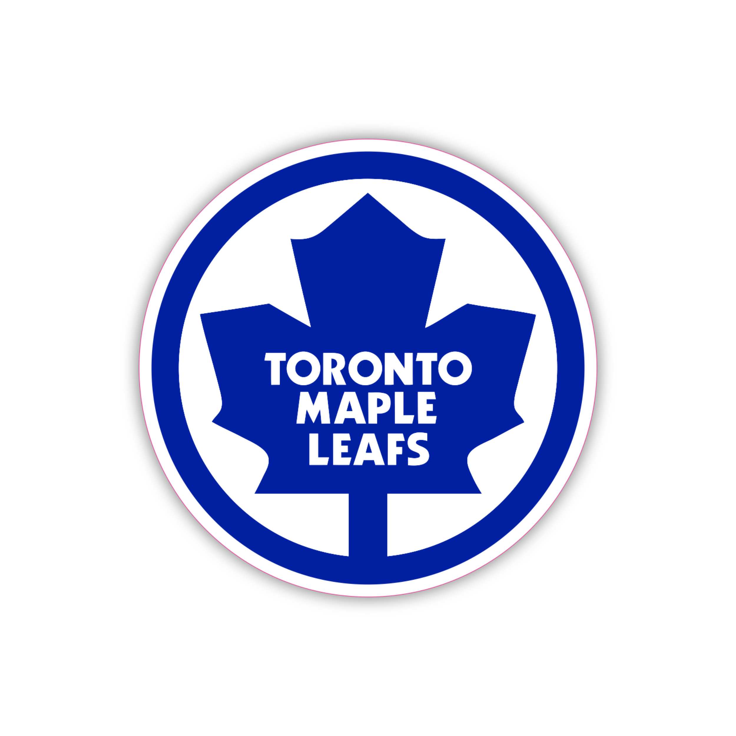 Toronto Maple Leafs - Blue Circle With Leaf - Iron On - Custom Size