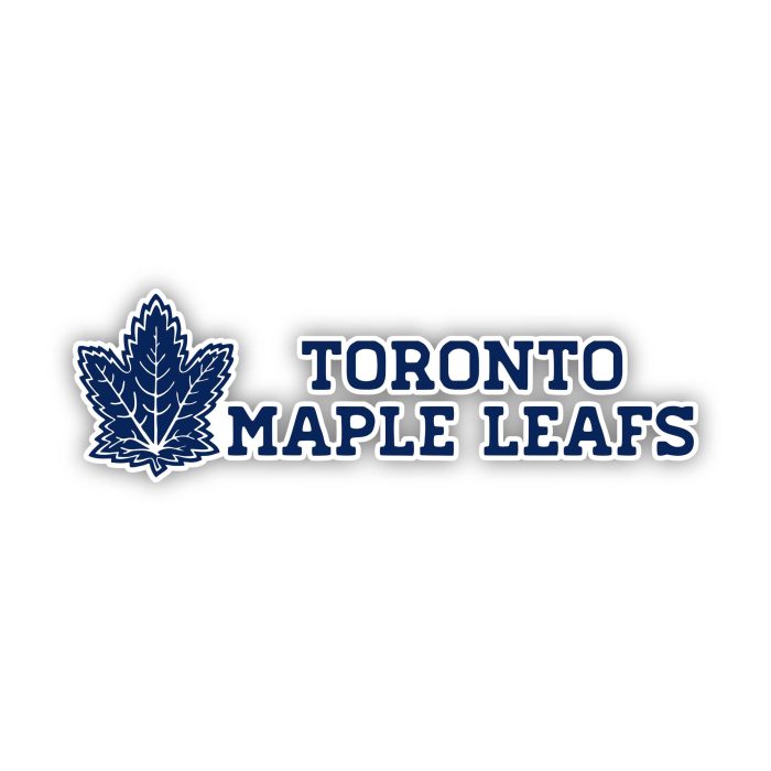 Toronto Maple Leafs - Leaf With Name On Side - Iron On - Custom Size