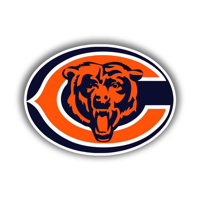 Chicago Bears - C with Head - Iron On - Custom Size