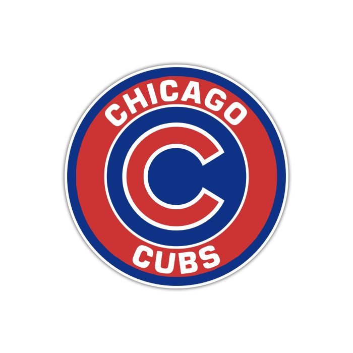 Chicago Cubs - Red and Blue Circle - Iron On - Custom Size