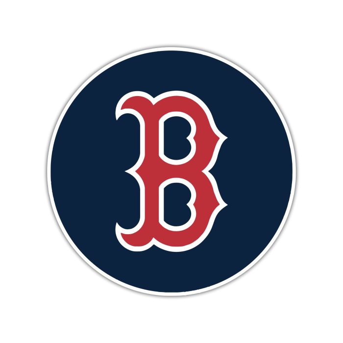 Boston Red Sox - Blue Circle with Red B - Iron On - Custom Size