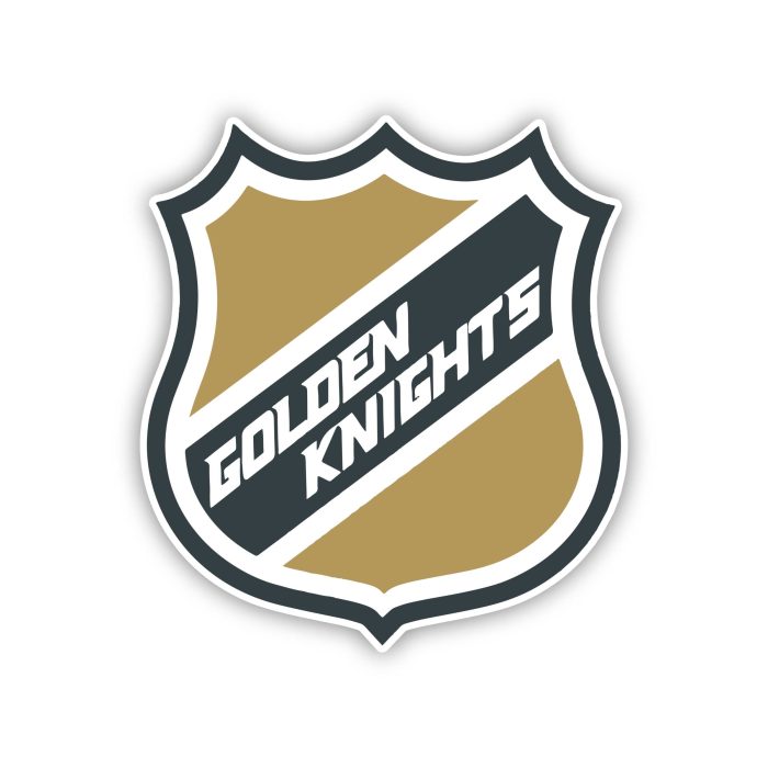 Vegas Golden Knights - NHL Logo With Golden Knights - Iron On - Custom Size