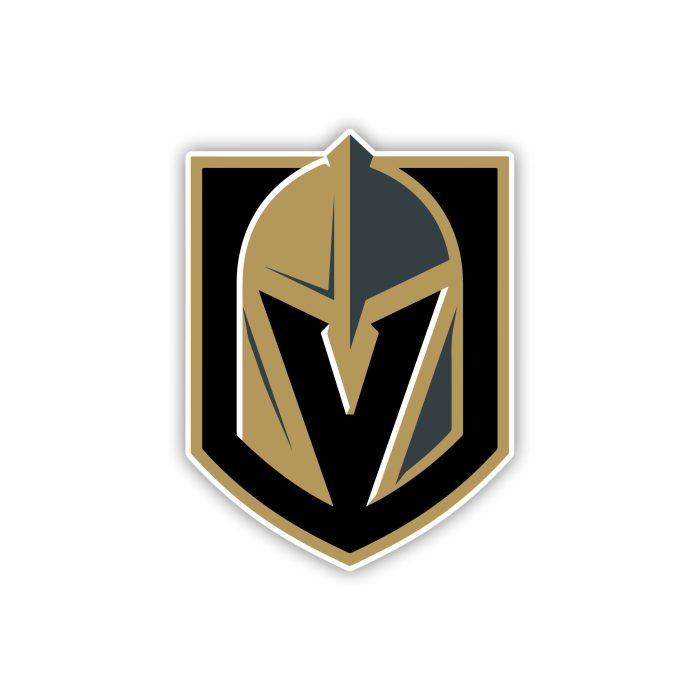 Vegas Golden Knights - Shield With Helmet - Iron On - Custom Size