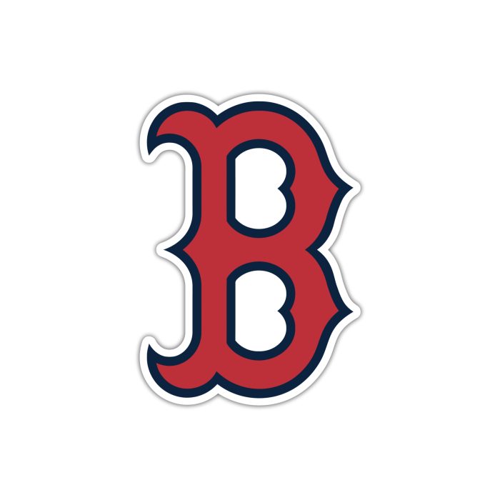 Boston Red Sox - Red B with Blue Outline - Iron On - Custom Size