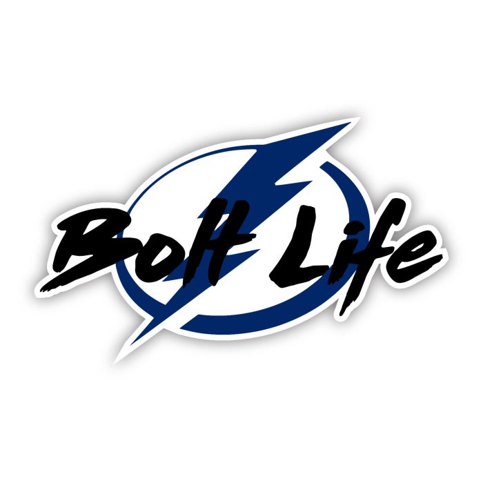 Tampa Bay Lightning - Bolt Life - Iron On - Custom Size