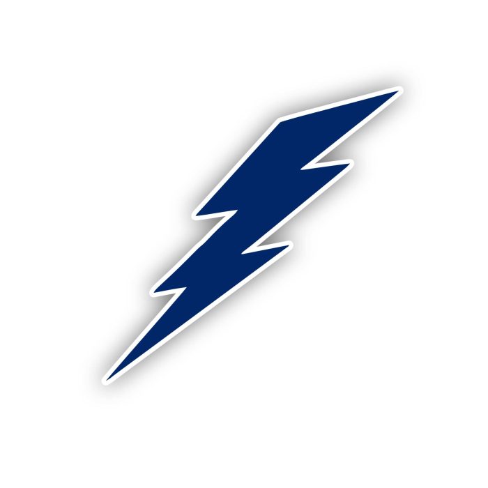 Tampa Bay Lightning - Lightning Bolt - Iron On - Custom Size