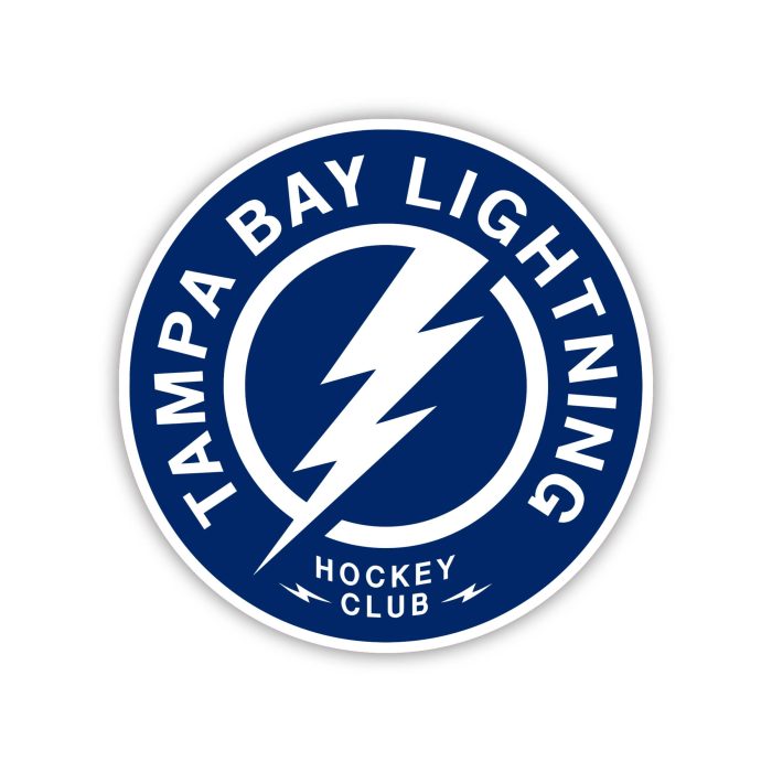 Tampa Bay Lightning - Blue Circle With Name - Iron On - Custom Size