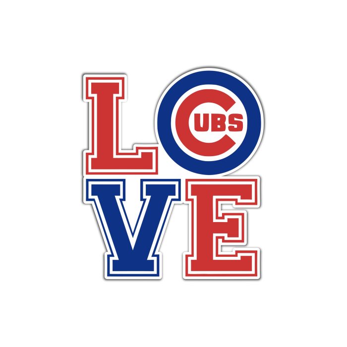 Chicago Cubs - Love - Iron On - Custom Size