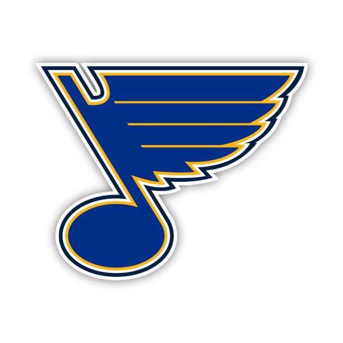 St Louis Blues - Note  - Iron On - Custom Size