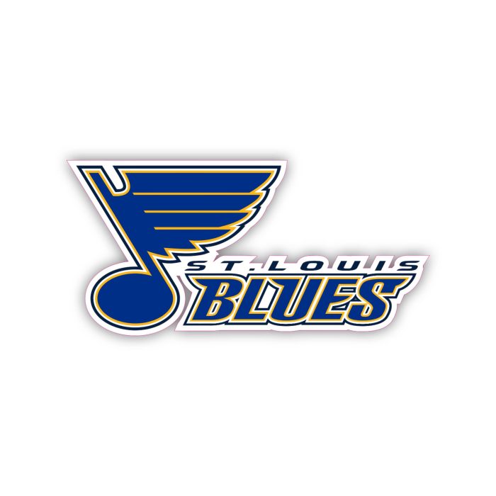 St Louis Blues - Note With Name On Side  - Iron On - Custom Size