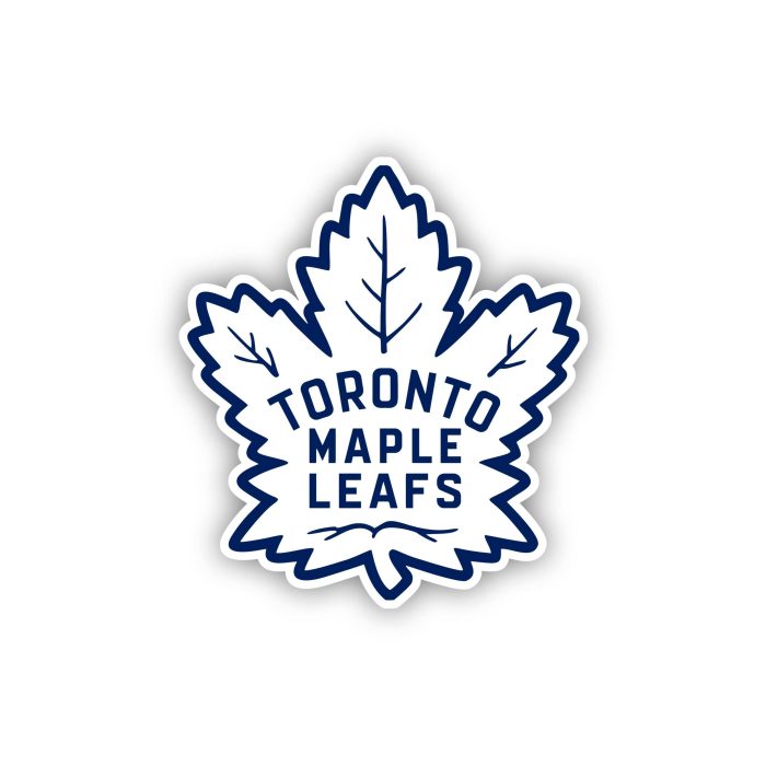 Toronto Maple Leafs - White Leaf - Iron On - Custom Size