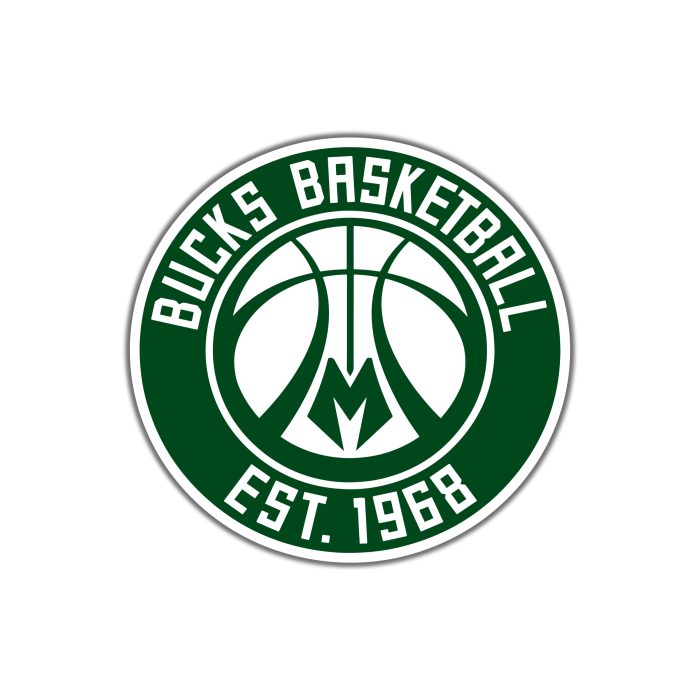 Milwaukee Bucks - Green Circle EST. 1968 - Temporary Tattoo