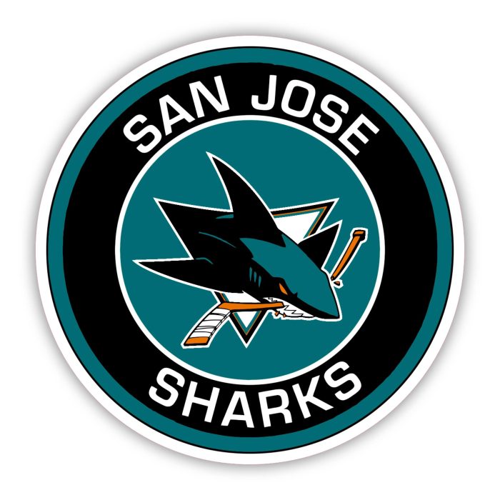 San Jose Sharks - Circle  - Iron On - Custom Size