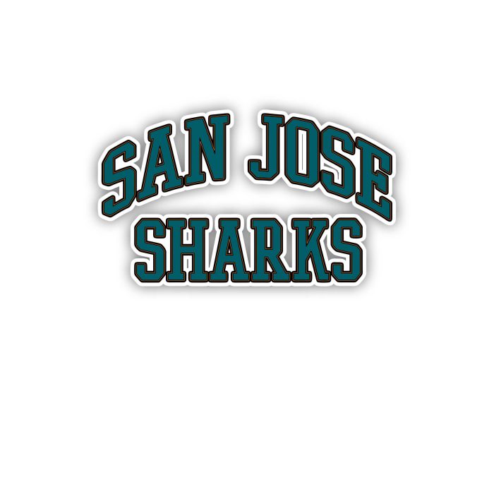 San Jose Sharks - Name  - Iron On - Custom Size