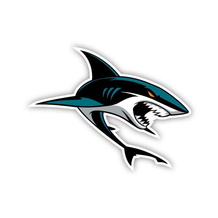 San Jose Sharks - Shark  - Iron On - Custom Size