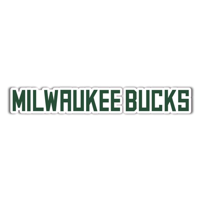 Milwaukee Bucks - Name Straight Across - Iron On - Custom Size