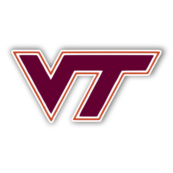 Virginia Tech - VT - Iron On - Custom Size