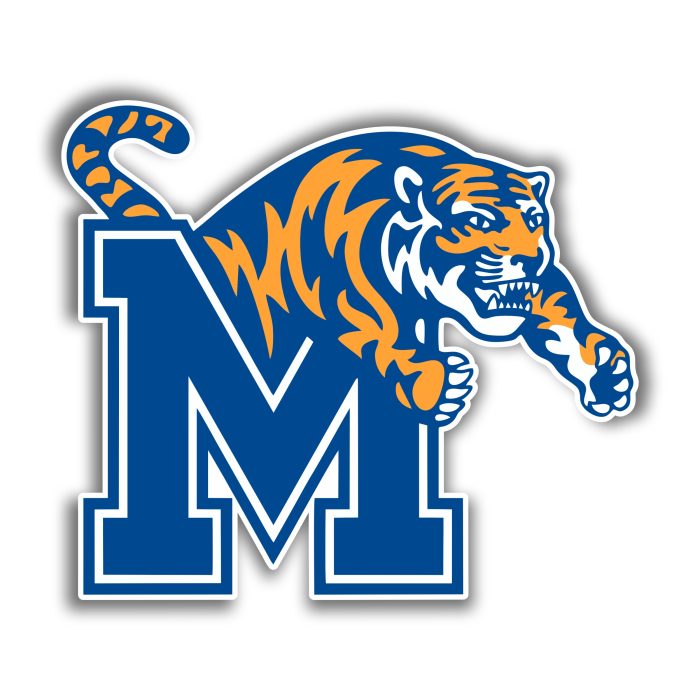 Memphis Tigers - Orange Tiger - Iron On - Custom Size