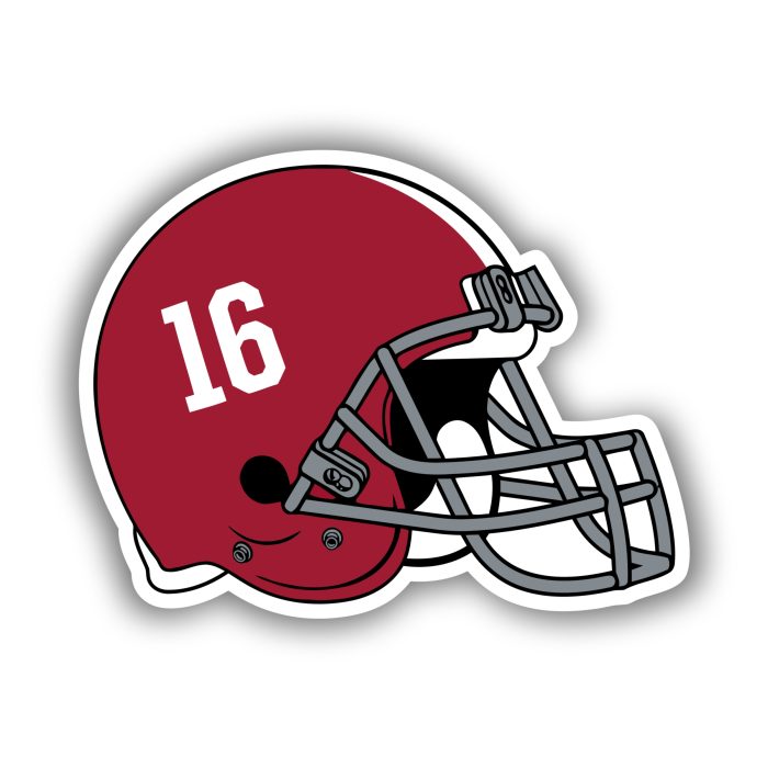 Alabama Crimson Tide - Helmet - Iron On - Custom Size