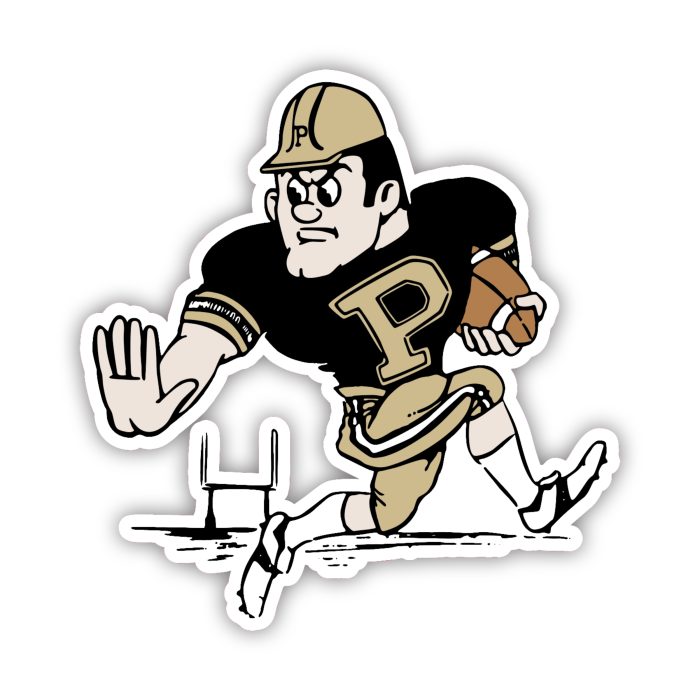 Purdue Boilermakers - Pete with Black Jersey - Iron On - Custom Size