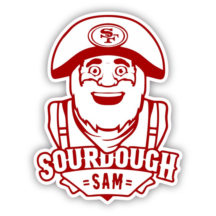 San Francisco 49ers - Red Sourdough Sam - Iron On - Custom Size