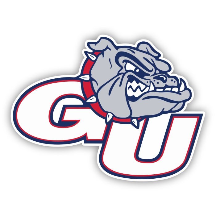 Gonzaga University - GU with Bulldog - Iron On - Custom Size