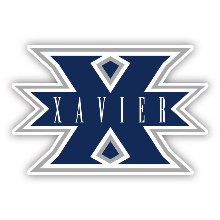 Xavier University - Blue X - Iron On - Custom Size