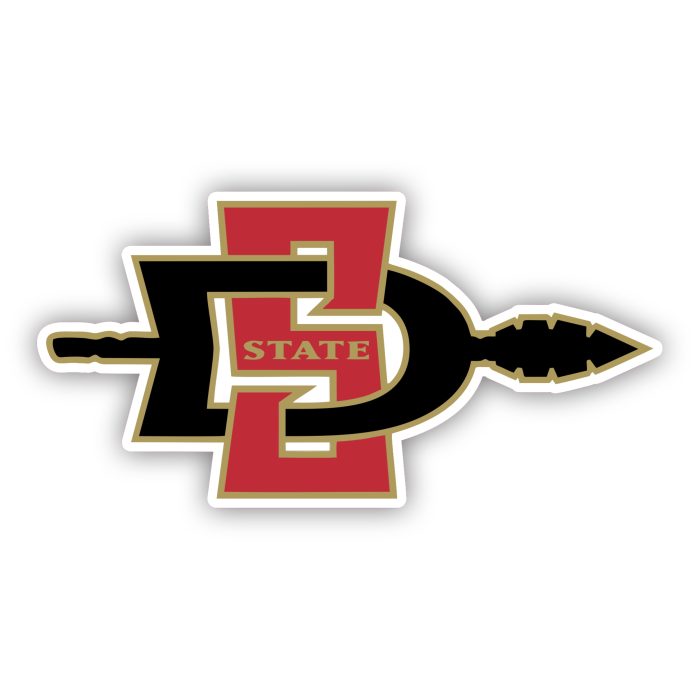 San Diego State Aztecs - SD with Arrow  - Iron On - Custom Size