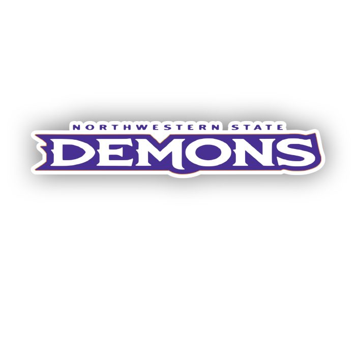 Northwestern State - Purple Lettering - Iron On - Custom Size