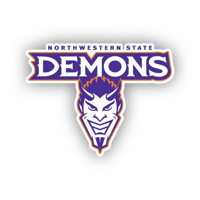 Northwestern State - Name with Head Below - Iron On - Custom Size